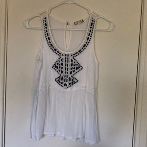 Embroidered tank